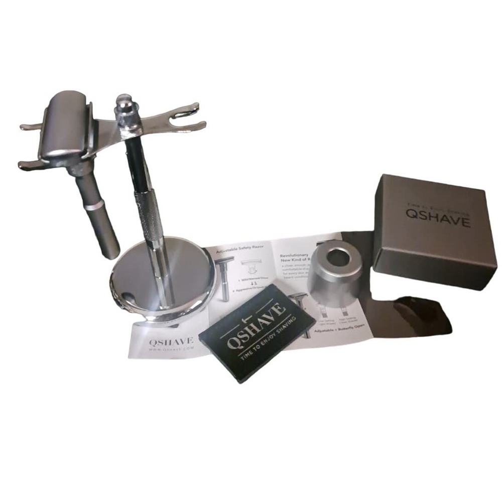 NIB-Fathers Day PRE-SALE! European QShave Adjustable Double Edge 2 stands